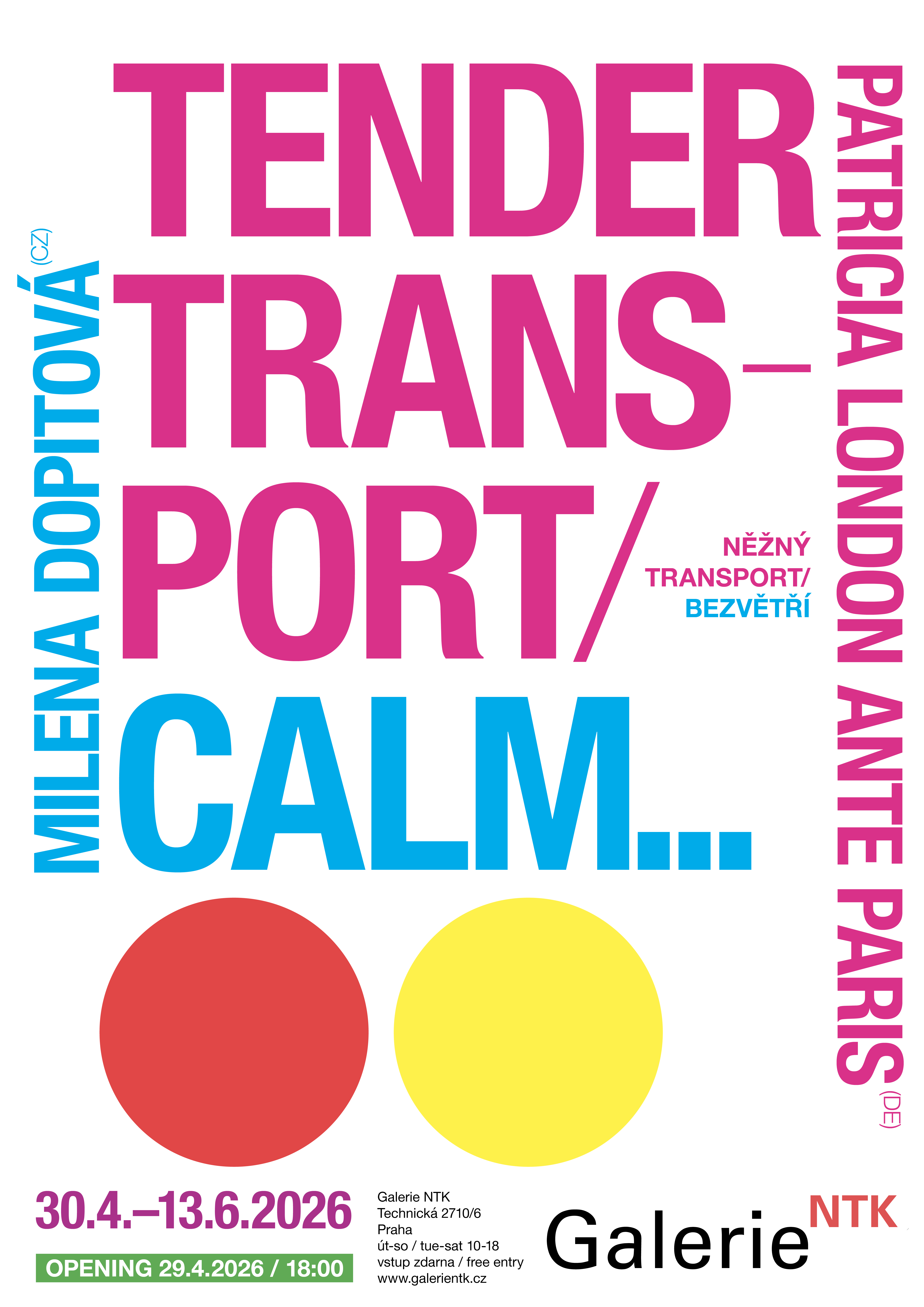 Poster for exhibition TENDER TRANSPORT